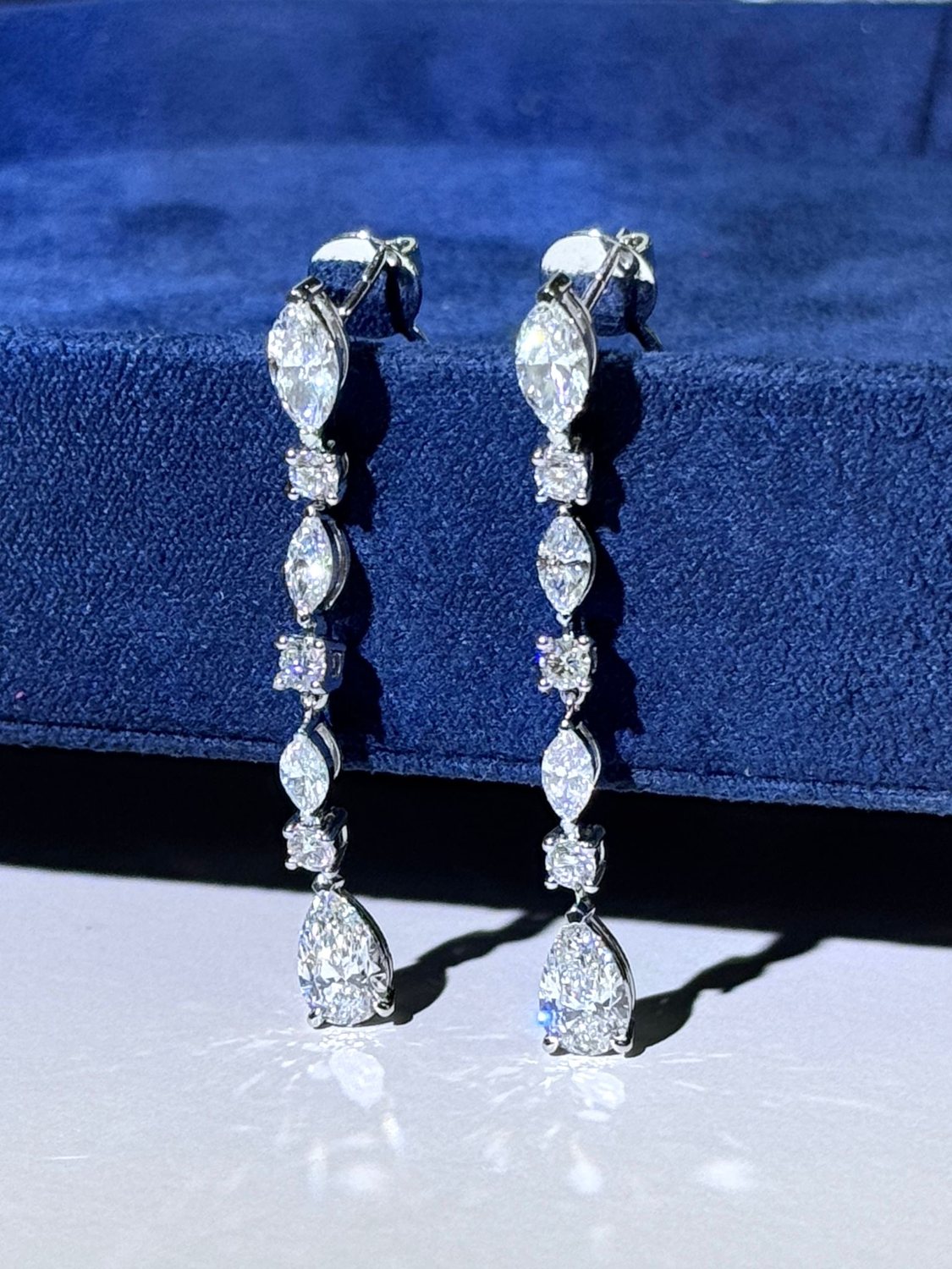 Diamond drop earrings