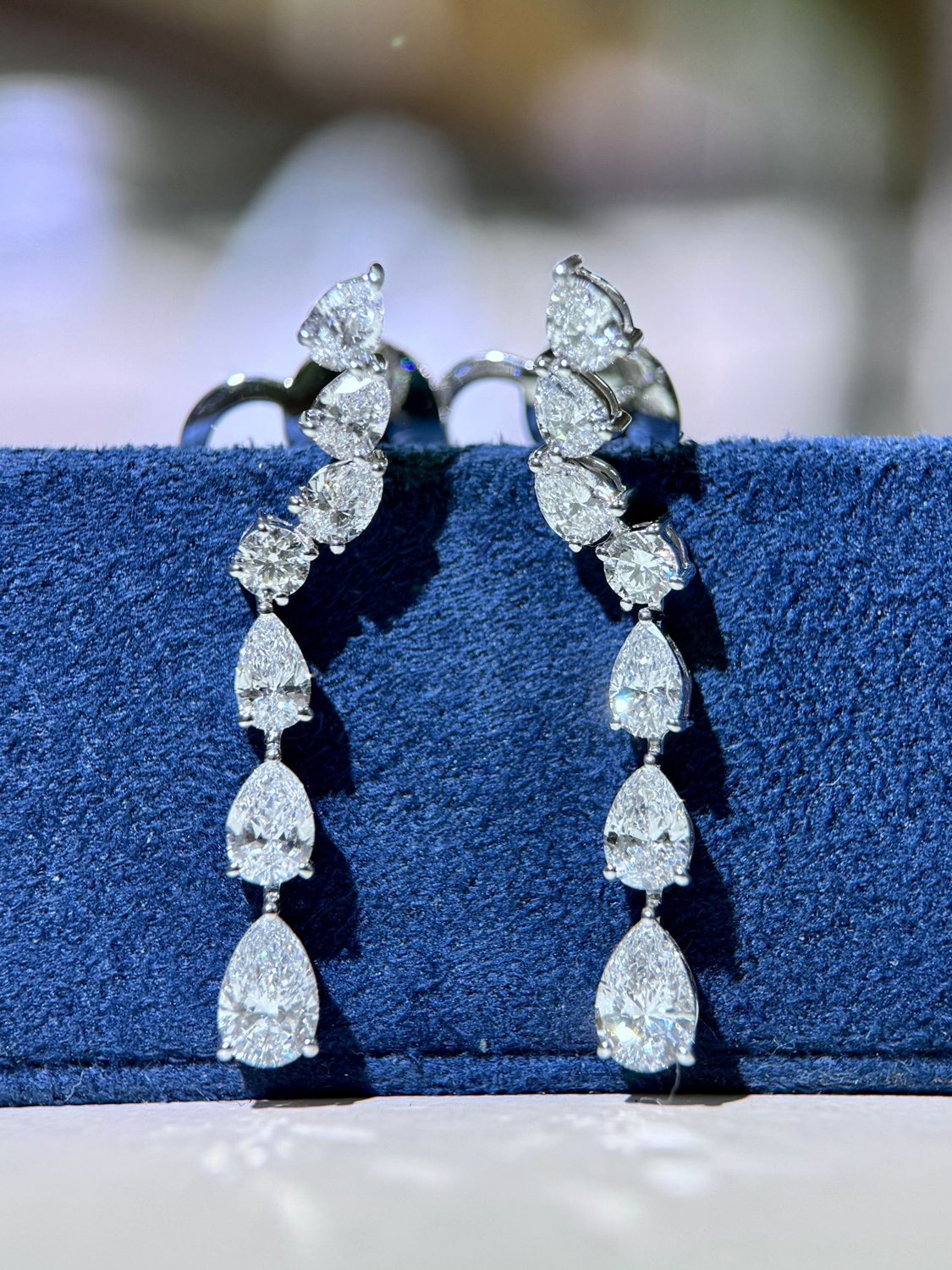 Custom designed diamond earrings