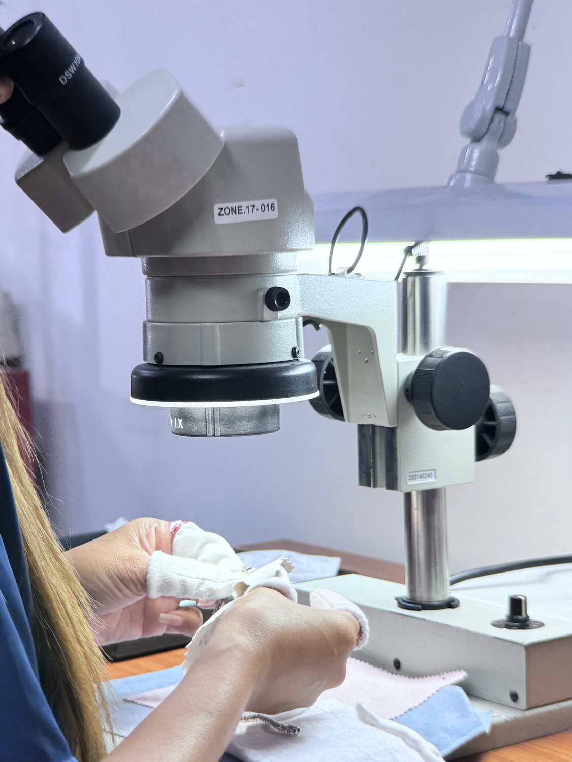 Quality inspection under microscope