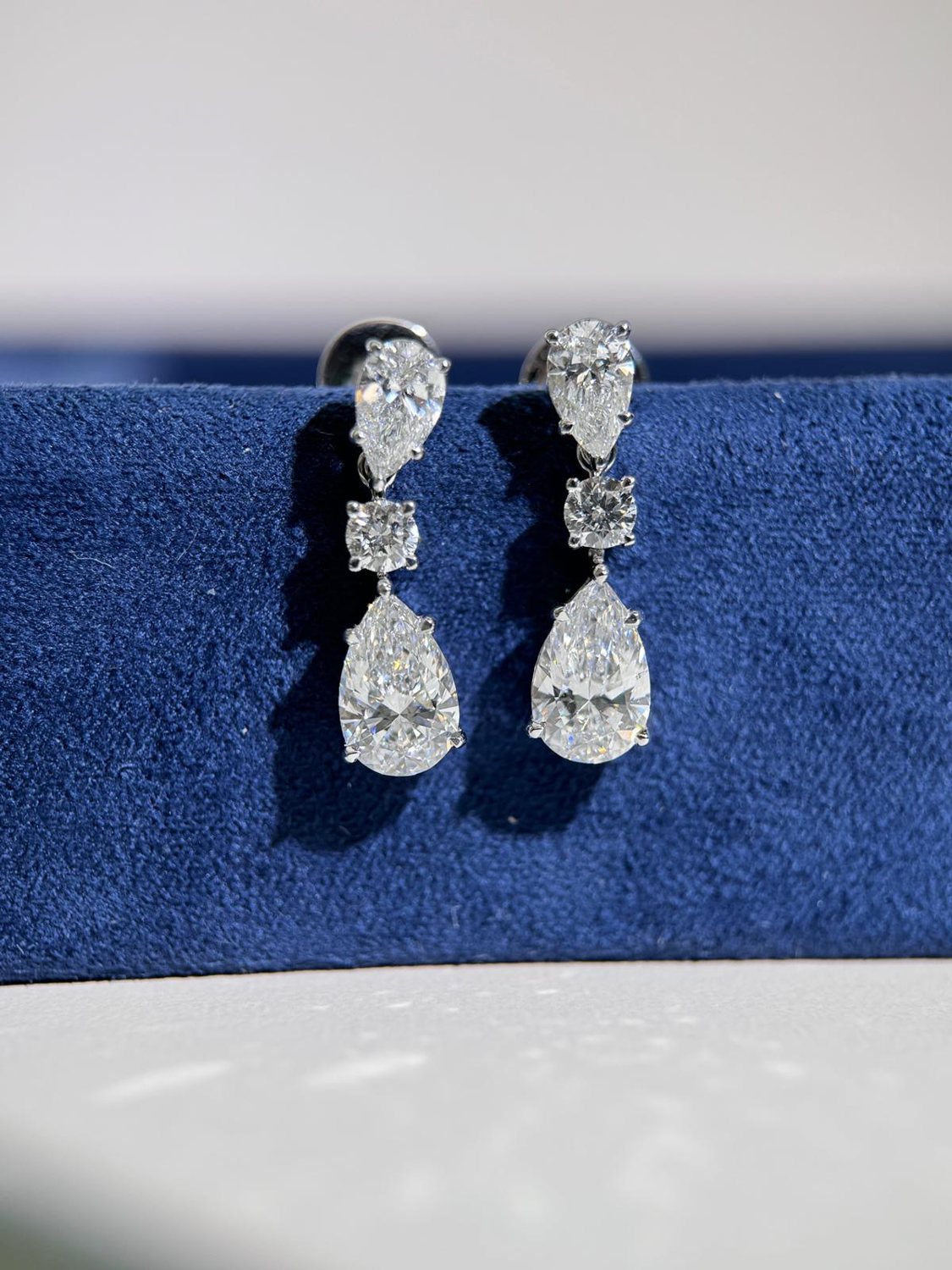 Diamond drop earrings